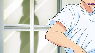 Naked anime beauty mounts BF in bath for deep messy grind