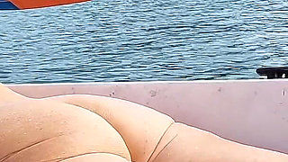 A Mature Woman, Completely Naked, on a Sailboat!