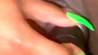 Leg up Pounding My Pussy with Big Dildo