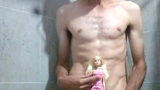 Big tits doll gives pleasure to a penis