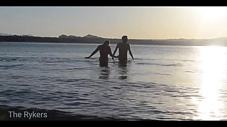 Romantic Sex at a Public Beach