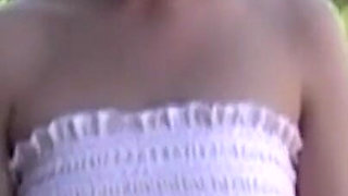 Skinny Brunette Teases Outdoors Then Gets Pounded Hard Indoors