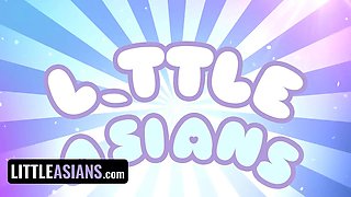 Narrow tiny asian masseuse Nyomi Star spread out by big black cock