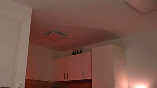 Busty fitness brunette cowgirl