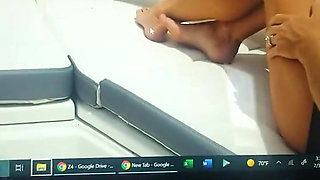 Vibrator in Ass Big Cock Pretty Sandals