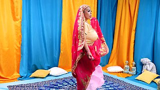 A busty Indian woman fucks