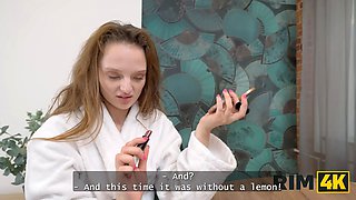Rim4k. horny duo demonstrating their busty pal what is the greatest sex is