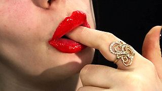 Lipstick & jewelry & nails fetish