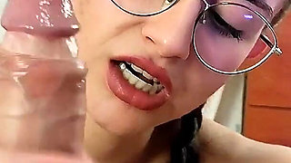 Nerdy Teen Gets Facial Cum POV