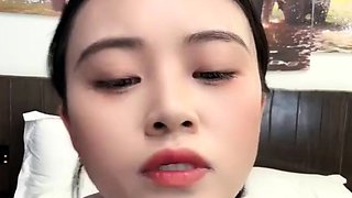 Horny Japanese teen in school uniform sucks cock