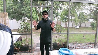 Marley's Wet Black Passion in a Wild Outdoor Pool Romp