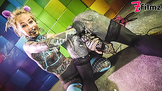 Heavily tattooed trans Lily Lu gets anal fisted