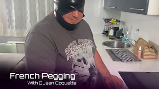 French Pegging - Real Femdom Strap-on Session with a Subscriber
