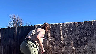 Cum See Stepmommy Pee & Do Chores Under the Big Blue Sky