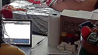 Stepfather on the Stepdaughter While Doing Homeoffice