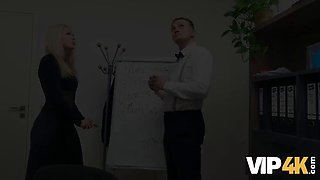 VIP4K. Teen blondie touched a cock for the first time...In the office ft. Nikoletta Queen: Porn
