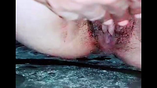 A Lot of Water Is Coming Out of My Pussy, I Went to the Toilet and Masturbated, My Pussy Has Become Completely Wet, a Lot of Wat