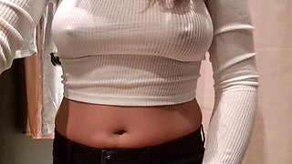 Open Curtain in the Fitting Room