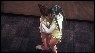 School Girl Fingering Her Friend In