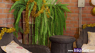 2 Shameful Brunettes Fuck Their Boss at New Year's Eve Party.