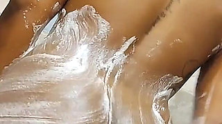 Hot Ebony Full Soap Shower Massage Her Big Ass Booty Tits