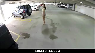 Young petite brazilian young pounded for money by stranger, point of view