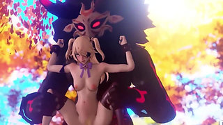 Raiden Shogun Ayaka Kokomi Ningguang Fischl Genshin Impact Compilation 3D Dragk Hentai