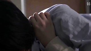 Two asian foot fetish school girl tease a cock