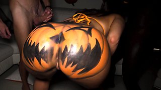 Interracial pool group sex