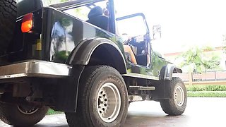 Amateur Pinay Angel The Dreamgirl Stuck in Car - Leather Fetish Outdoor Sex & Heels