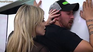 Stepmom strap on fucks step son