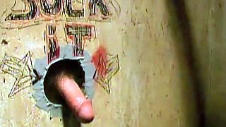 Glory hole blowjob blonde loves a bbc