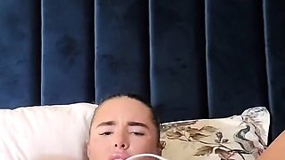 Blonde tight pussy babe solo toy fun in glamour masturbation