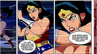 Car Toon In Wonder Woman Threesome Fuck