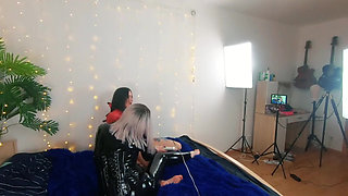 Backstage of Pretty Lesbian Fetish Girls Doing Sex Video. Positive Femdom, Sex Play, Latex Leather