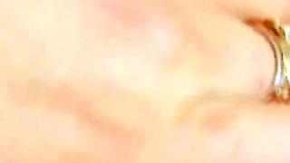 Blonde MILF Masturbates with Blue Dildo to Shaking Orgasm