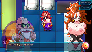 Kame Paradise Multiversex 3 - Roshi Fucking the Big Tits of Android 21