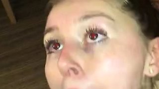 Amateur blonde teen sucks dick in hot pov blowjob sex tape