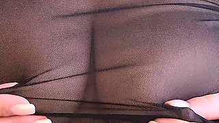 Big Tit Step Mom Playing with Sheer