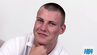 Busty hunk hard doggyfucked at casting