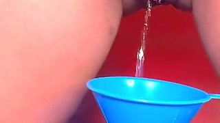 Half a Gallon Pee in Submissive Slave's Mouth