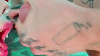 Tattooed Girls in a Rough Foursome - Gaping Anal, ATM & POV