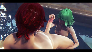 One Punch Man - Tatsumaki Handjob and Fucked - Japanese Asian Manga Anime Film Game Porn