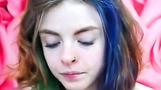 Emo 18-Year-Old With Tattoos Masturbates on Webcam