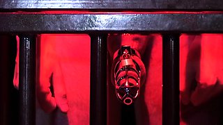 Busty amateur Alexis Adams cums on her big glass toys