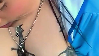 Goth Doll in the Middle of Nature Sucking Cock BJ Outdoors