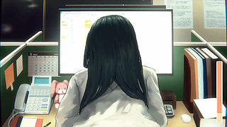 Hentai Game - This Office Worker Keeps Turning Her Ass Towards Me
