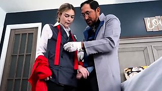 Blonde Teen Daughter's Secret Cosplay Virginity Loss to
