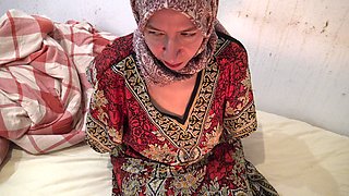 A Turkish Muslim Wife Is Not Scared to Show Her Hairy Wet Pussty to Her Stepson