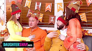 Thanksgiving Fuck With Pale Stepdaughters